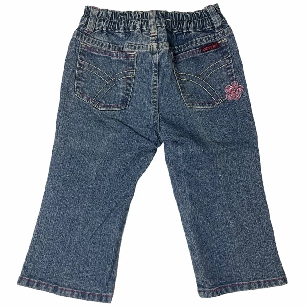 Vintage Y2K Jeans Bundle Retro Embroidered Flower Heart Butterfly Girls Size 6